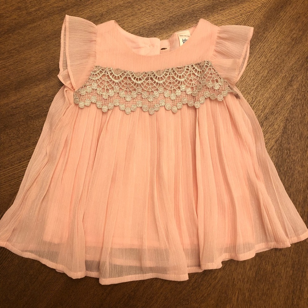 Baby B’Gosh pink pleated baby dress